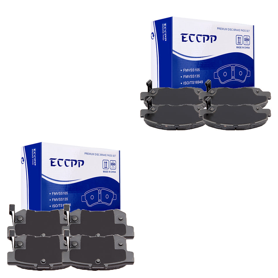 Ceramic Brake Pads 97-99 Acura CL 90-02 Honda Accord Front And Rear 8Pieces
