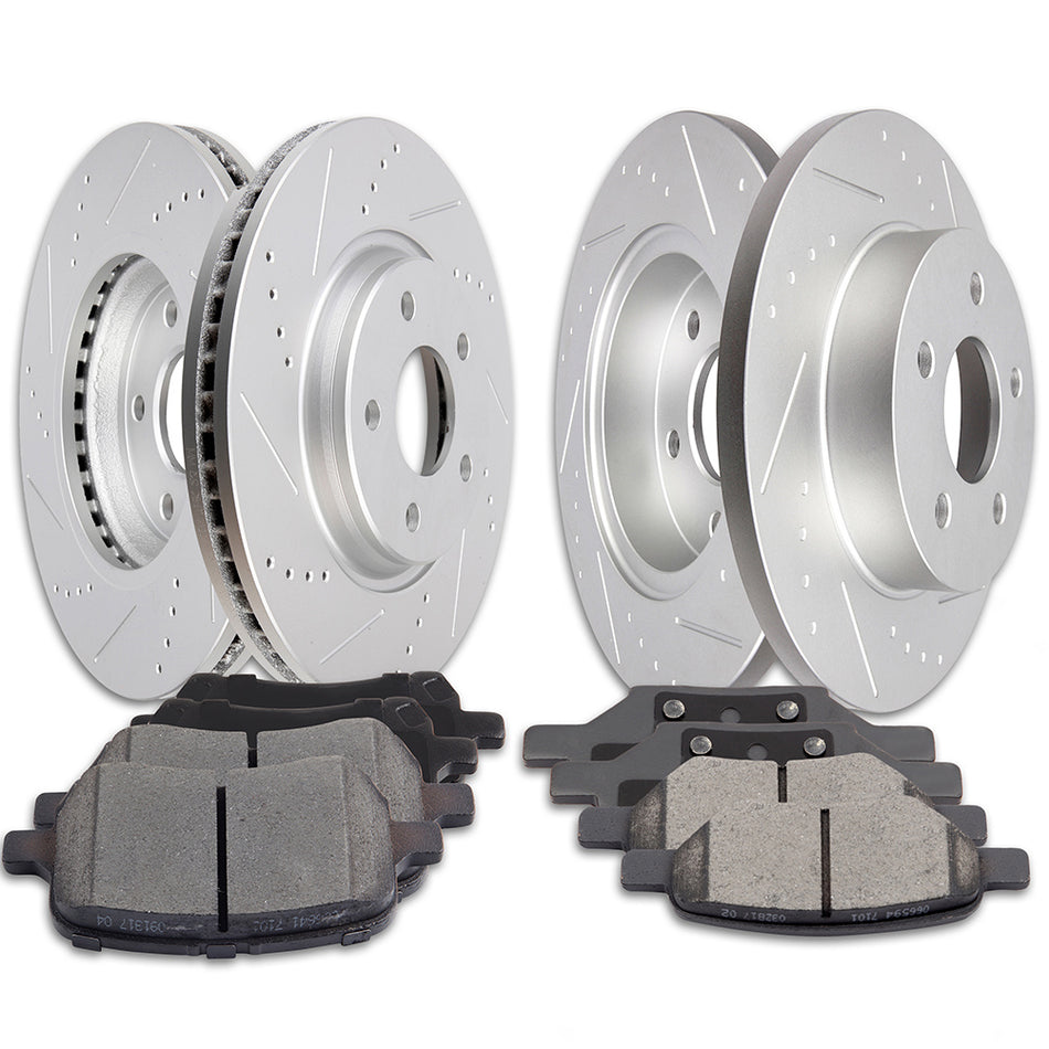 Ceramic Brake Pads & Rotors For 04-12 Chevrolet Malibu 06-10 Pontiac G6