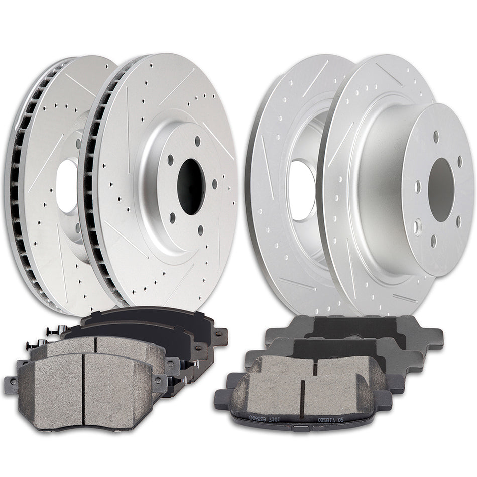 2007-2008 Nissan Maxima Ceramic Brake Pads And Rotors Front Rear