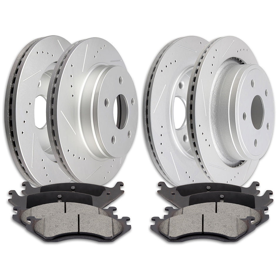 Ceramic Brake Pads & Rotors For 04-06 Dodge Durango 02-05 Dodge Ram 1500