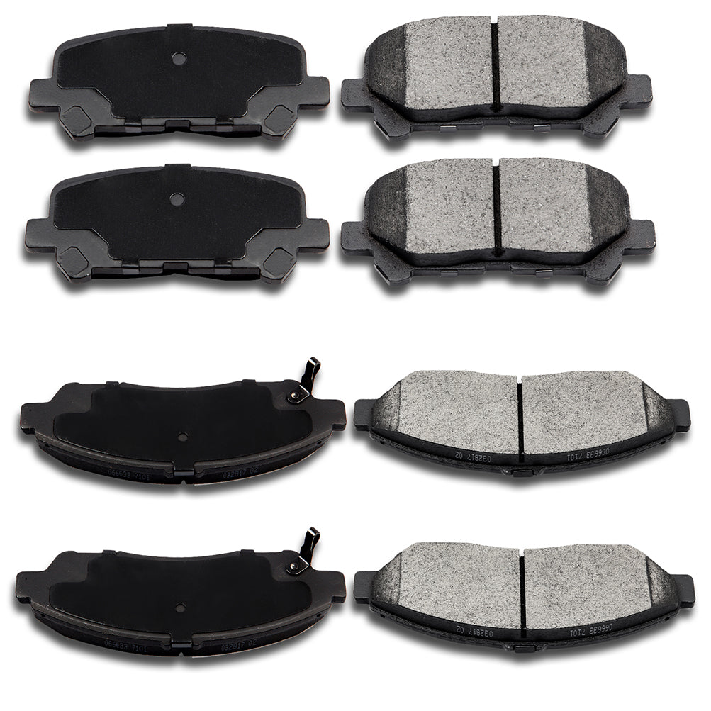 Front & Rear Brake Pads 8 Pcs For 2009-2015 Honda Pilot 07-13 Acura MDX Only for Auto