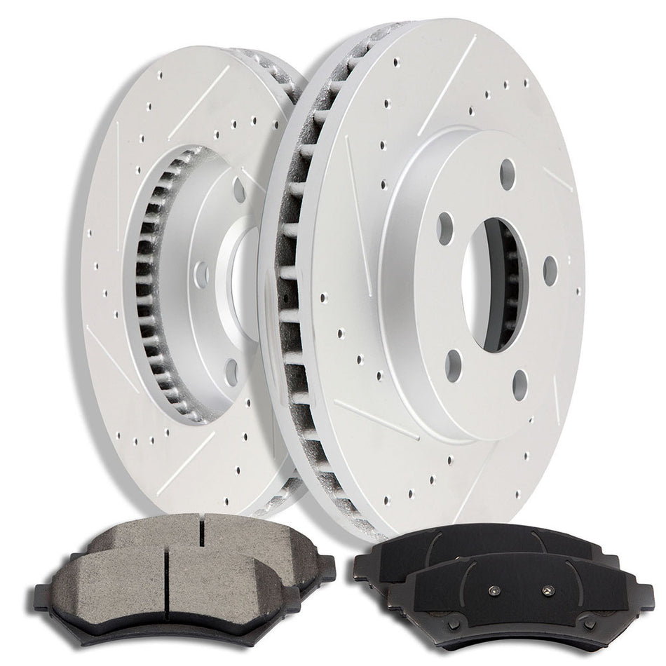 Brake Rotors Ceramic Pads For 03-07 Chevrolet Silverado 3500 03 GMC Sierra 3500