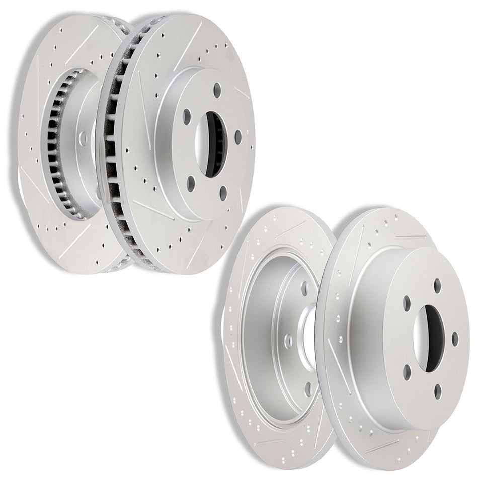Brake Rotors For 04-05 Buick Century 97-03 Pontiac Grand Prix Front And Rear 4Pcs