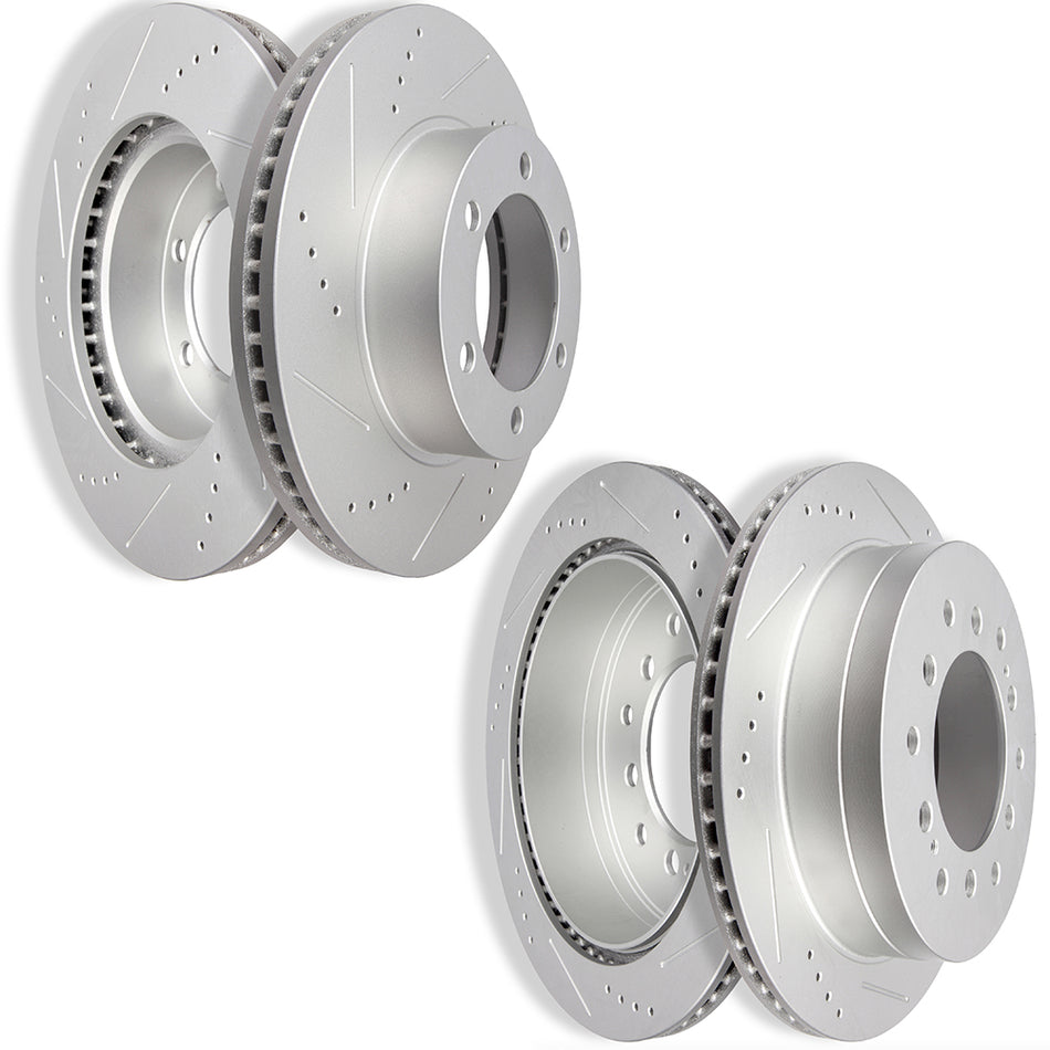 Brake Rotors 6 Lugs For 00-06 Toyota Tundra 01-07 Sequoia Front & Rear