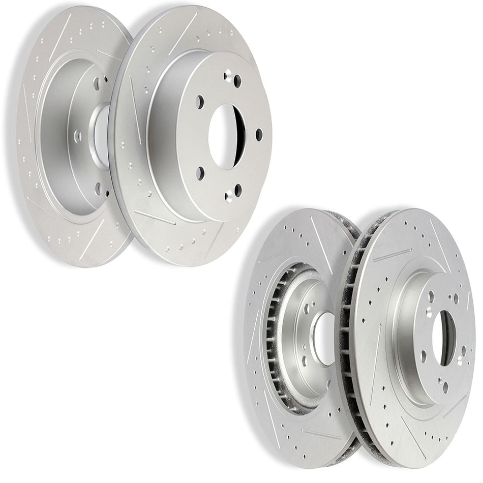 Brake Rotors 13-15 Acura ILX 06-15 Honda Civic Front And Rear