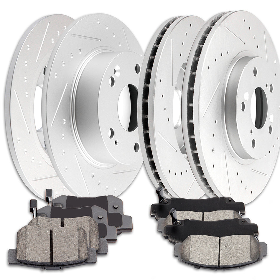 Ceramic Brake Pads And Rotors and 04-08 Acura TSX 03-07 Honda Accord Front Rear