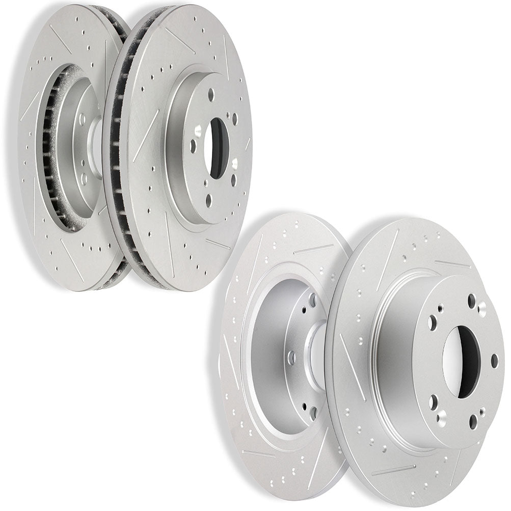 Front And Rear 5Lug Brake Rotors Kit For 04-08 Acura TSX 03-04 Honda Accord Only for Auto