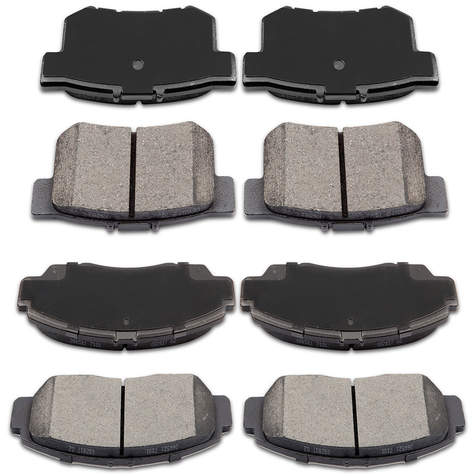 Ceramic Brake Pads 04-08 Acura TSX 03-04 Honda Accord Front Rear