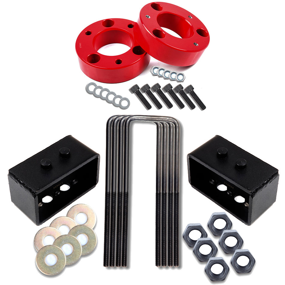 2.5 inch Front 2 inch Rear Leveling Lift Kit Fits Ford F150 2004-2020 2017 2016 2015 Red