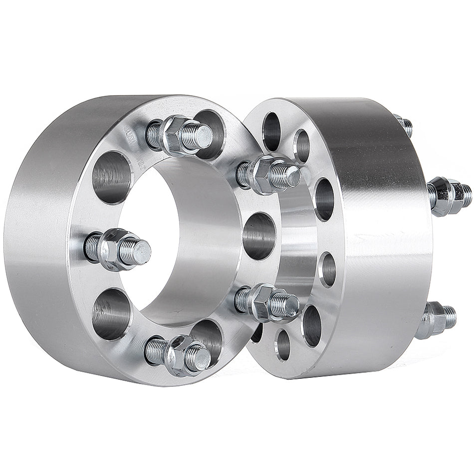 4Pcs 2 inch 50mm Thick 5x4.5 1/2 inch wheel spacers+23Pcs Lug Nuts+2 Keys For 10-14 Ford Mustang 11-12 Jeep Liberty