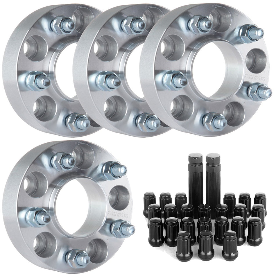 4Pcs 1.5 inch 38mm Thick 5x4.5 5x114.3 1/2 inch wheel spacers 23Pcs Lug Nuts+2 Keys For 10 Ford Explorer 10-14 Ford Mustang