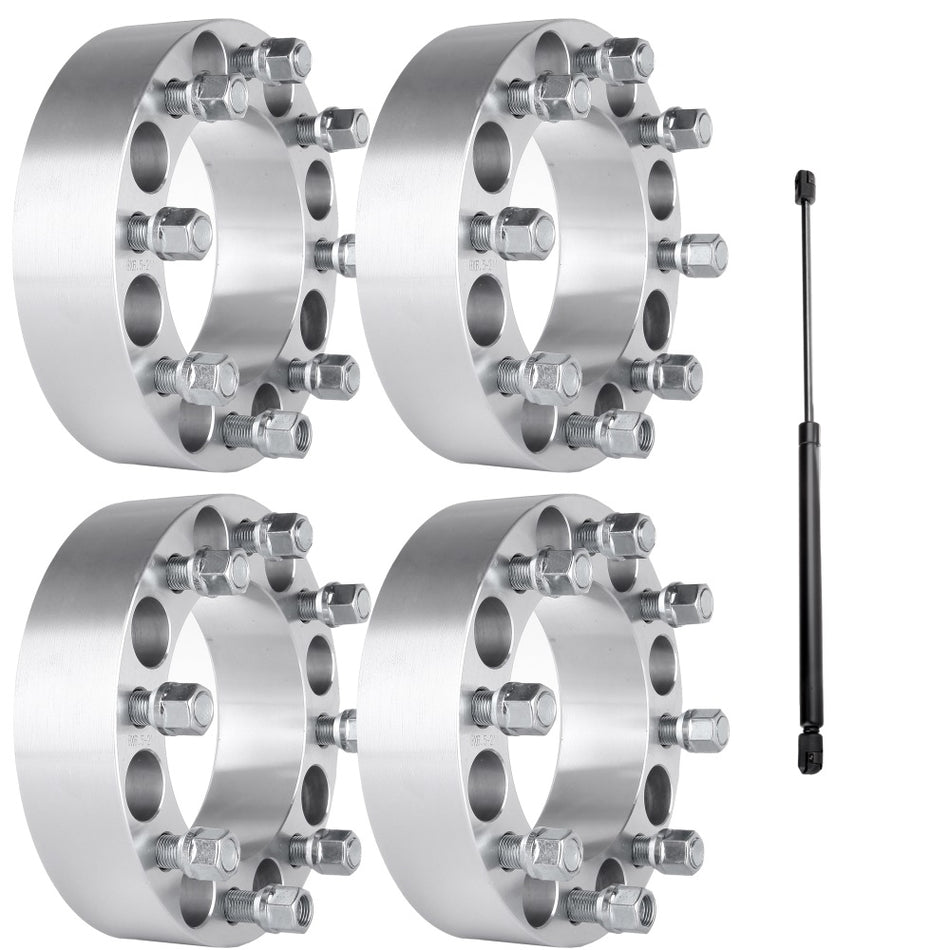 4Pcs 2 inch Thick 8x6.5 Wheel Spacers 2 Pcs Front Hood Lift Struts For 02-10 Dodge Ram 2500 Dodge Ram 3500