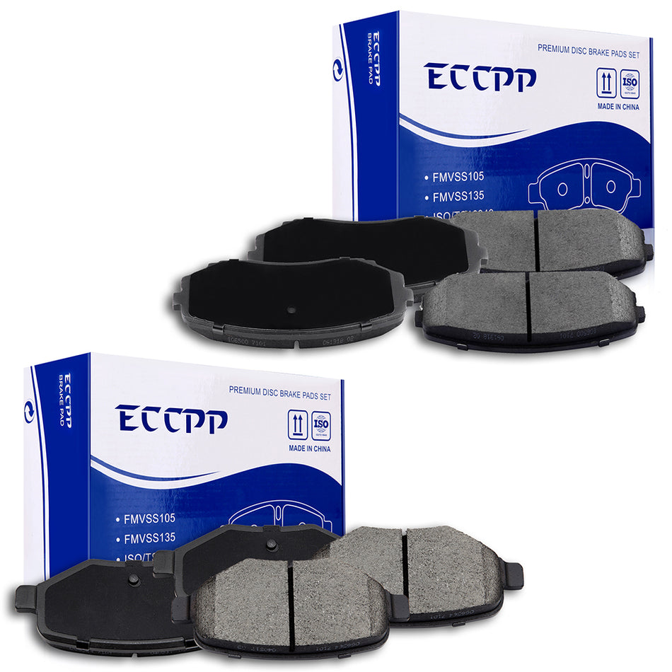 Brake Ceramic Pads 11-14 Ford Edge 11-15 Lincoln MKX Front And Rear 8Pcs
