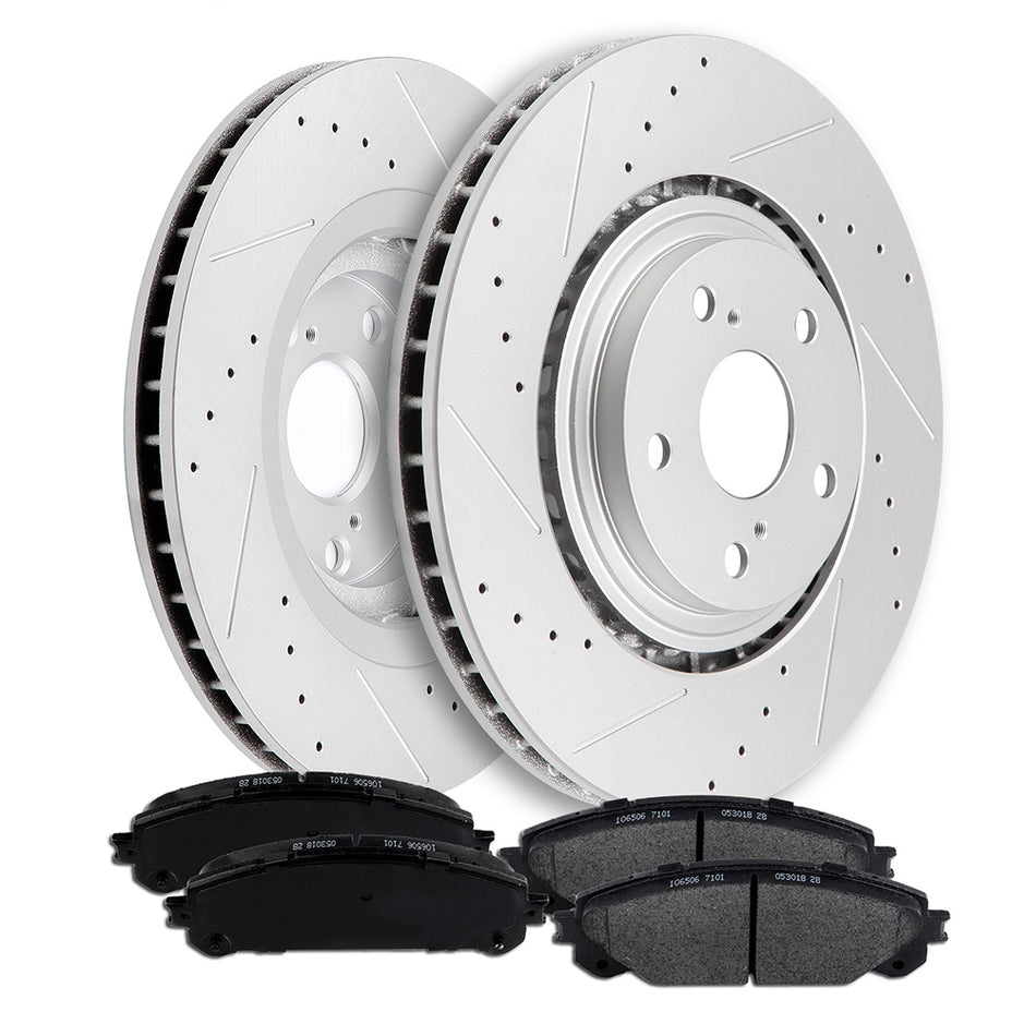 Front Brake Rotors And Pads Set For 11-20 Toyota Sienna 08-19 Highlander