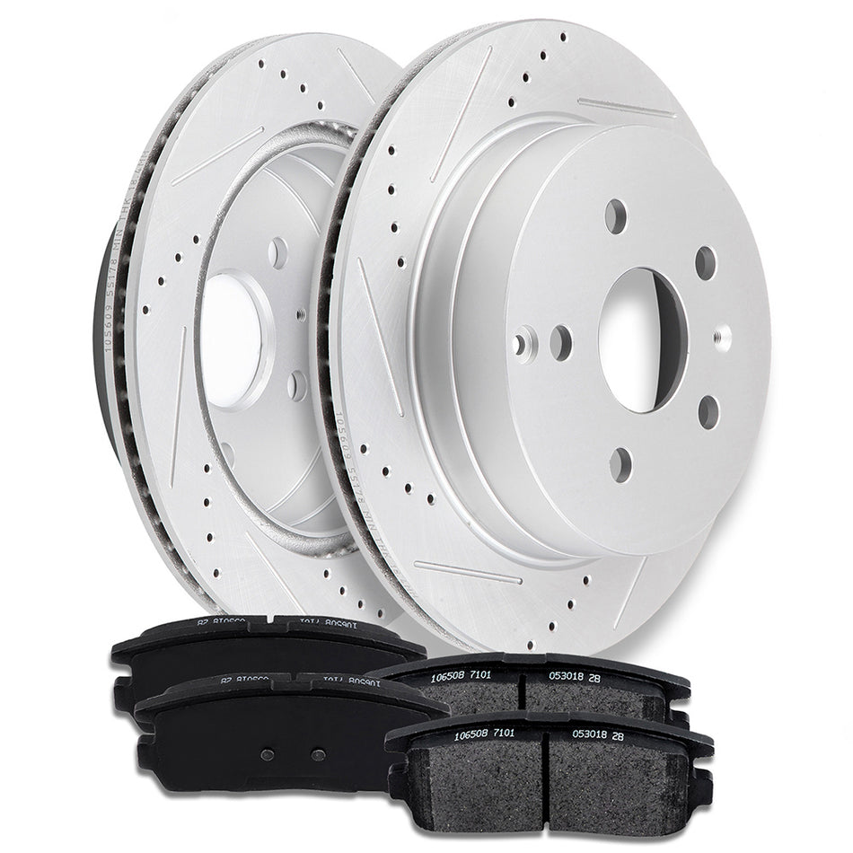 Ceramic Brake Pads And Rotors 10-17 Chevrolet Equinox GMC Terrain Rear