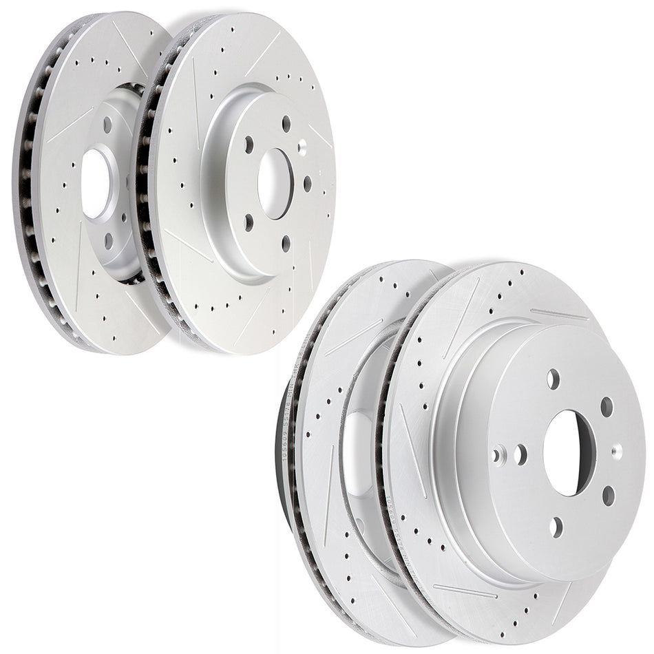 Front and Rear Discs Brake Rotors For 2010-2017 Chevrolet Equinox GMC Terrain