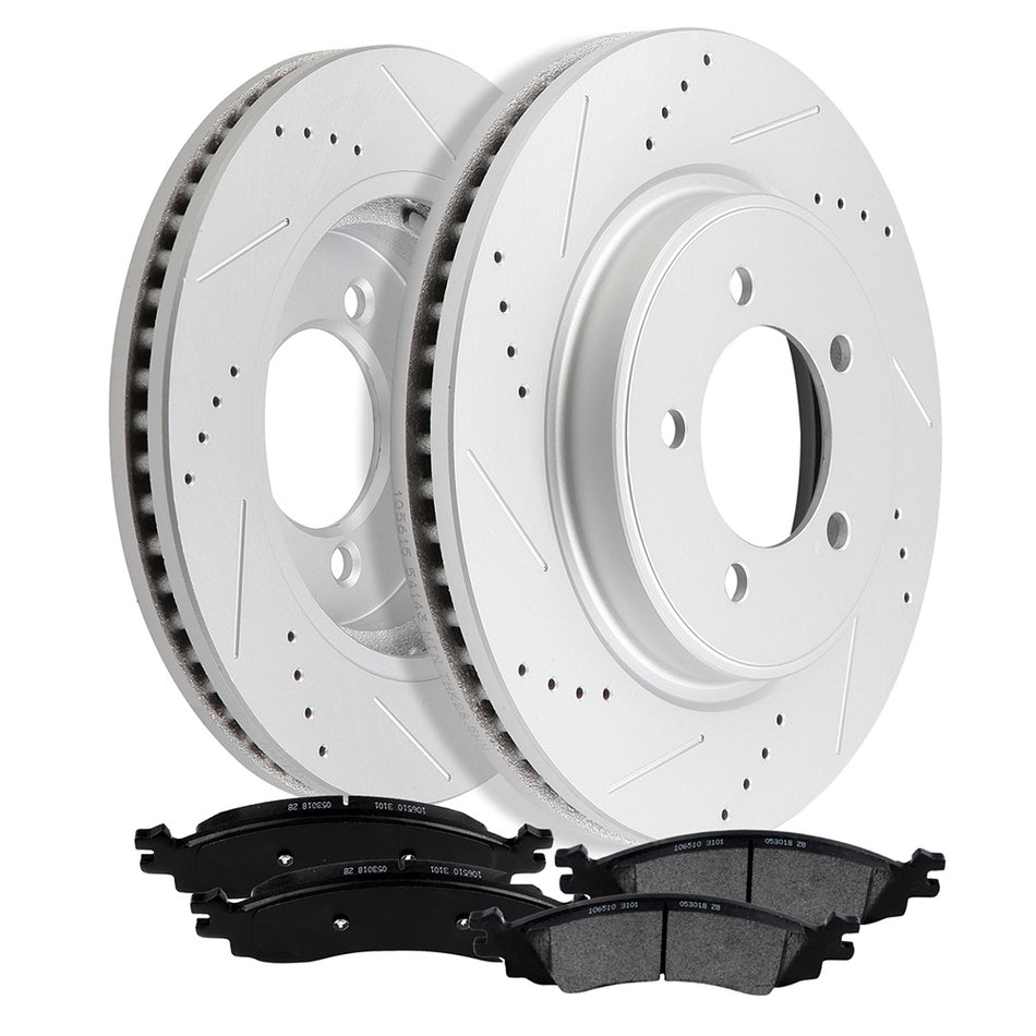 Ceramic Brake Pads And Rotors 06-10 Ford Explorer 07-10 Ford Explorer Sport Trac Front 304.8mm 6Pcs