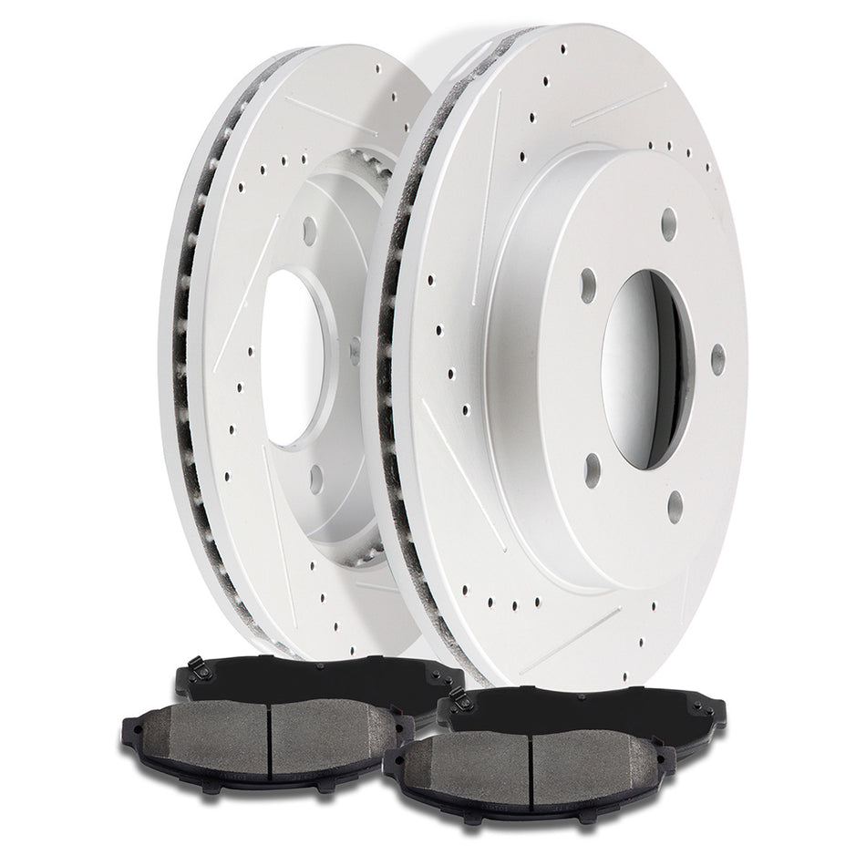 1997-2003 Ford F-150 Ceramic Brake Pads And Rotors Front