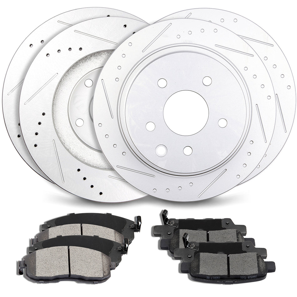 2002-2006 Nissan Altima Ceramic Brake Pads And Rotors Front Rear