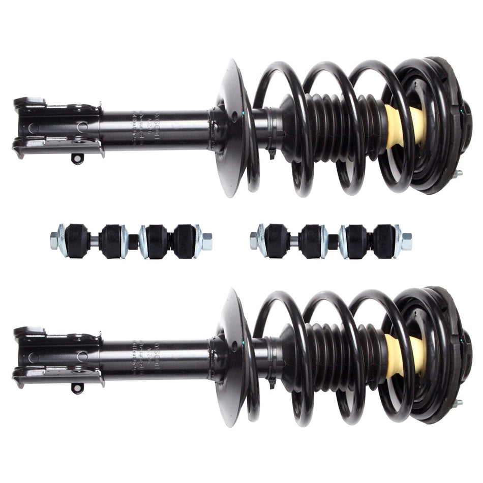 4pc Front Complete Struts & Spring Sway Bar End Link For 2001-2010 PT Cruiser