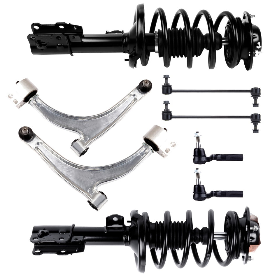 8pc Front Struts Lower Control Arm Sway Bar Tie Rod Kit For Chevy Pontiac Saturn