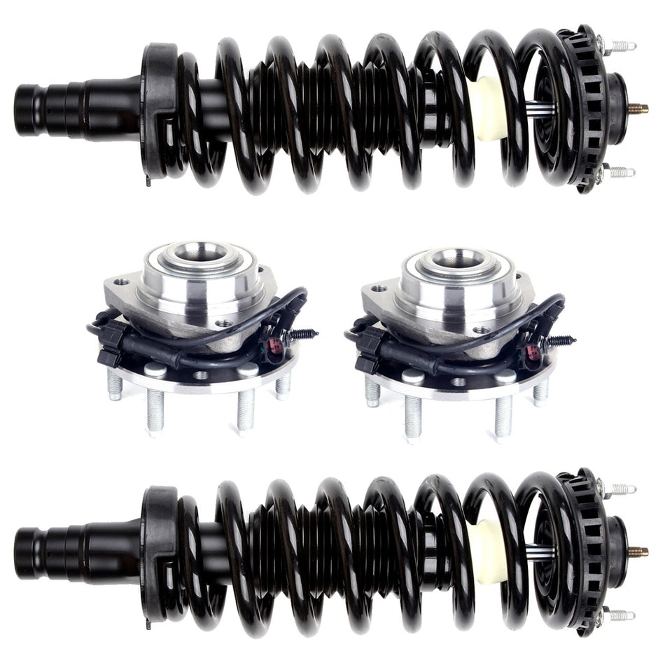 18pc Front Complete Struts Wheel Hub for Chevy Trailblazer GMC Envoy 02-03