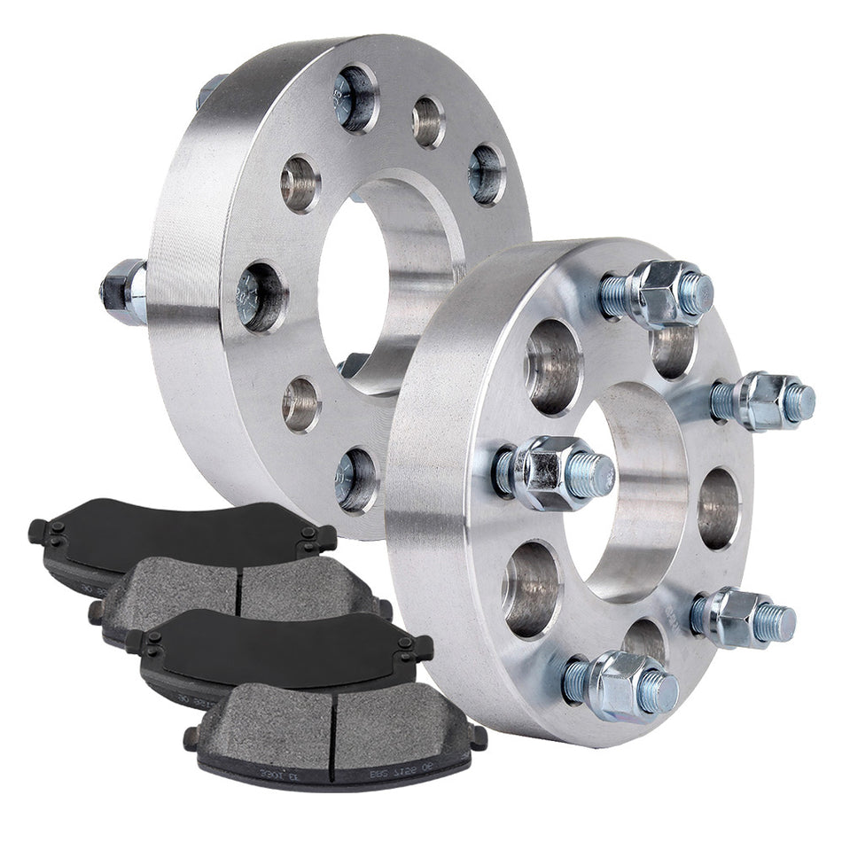 2Pcs Wheel Spacers 4pcs Front Ceramic Disc Brake Pads For Jeep Liberty