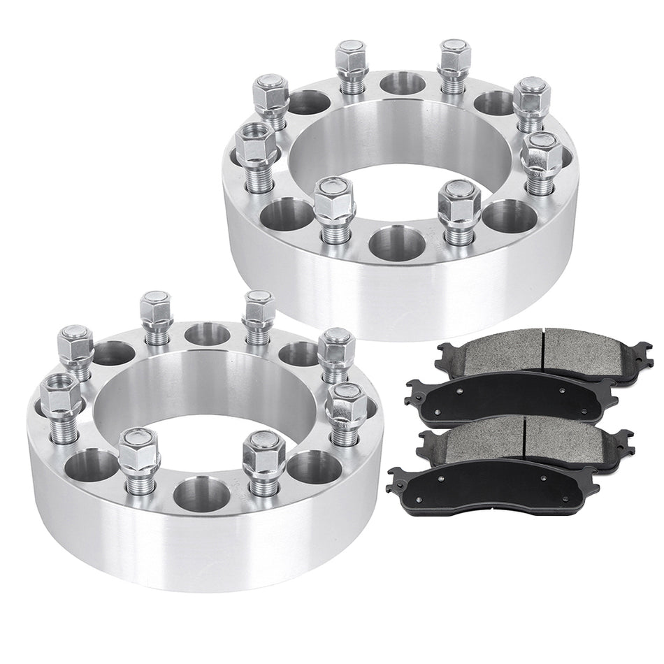 2Pcs Wheel Spacers With Front Ceramic Disc Brake Pads For 03-05 Dodge Ram 2500	03-06 Dodge Ram 3500