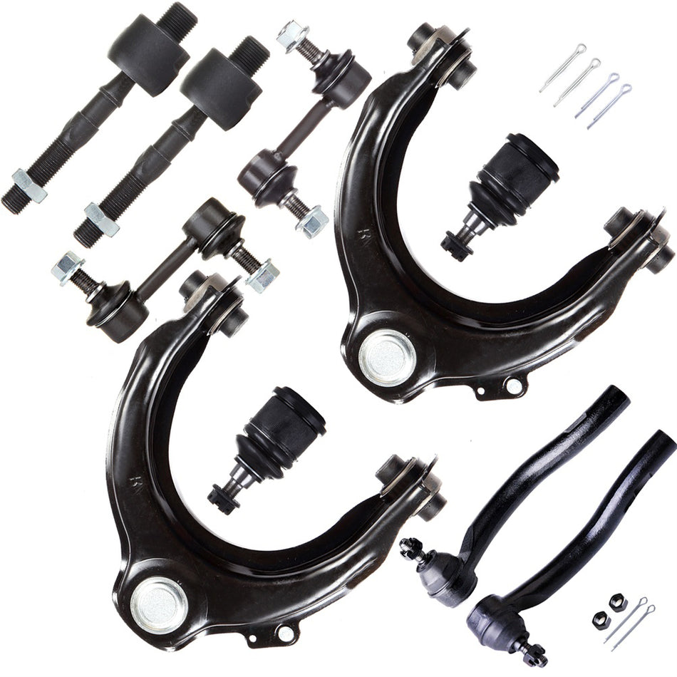 For 2004-2007 Acura TSX Honda Accord 10Pcs Upper Control Arm Ball Joint Tie Rod