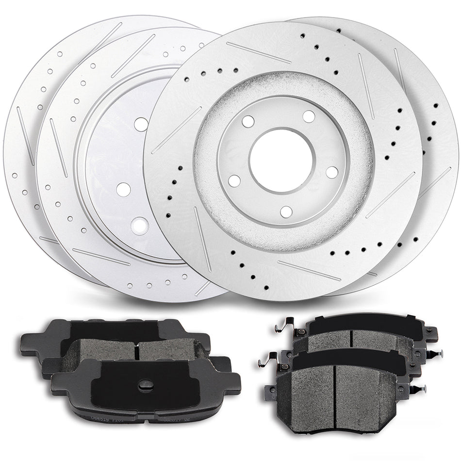 2002-2006 Nissan Altima Brake Pads And Rotors Front Rear Ceramic