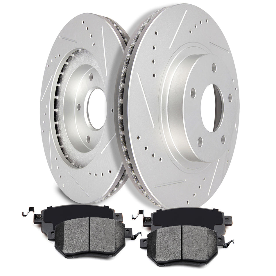 2002-2006 Nissan Altima Front Discs Brake Rotors Ceramic Pads