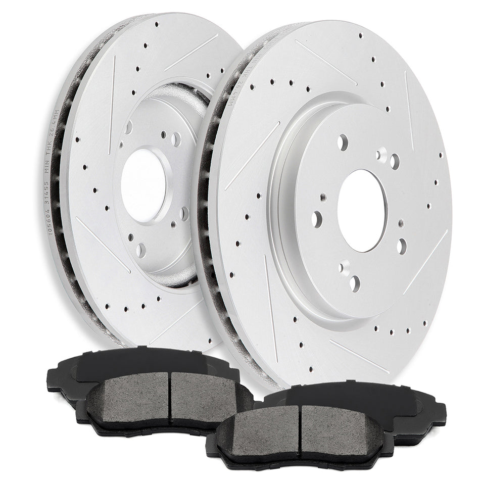 Brake Rotors Ceramic Pads For 07-12 Acura RDX 10-11 Honda CRV
