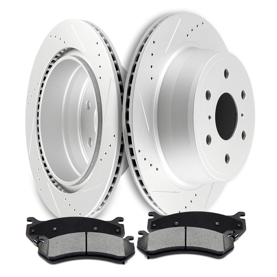 Brake Rotors Ceramic Pads For 15-16 Cadillac Escalade 16 GMC Yukon