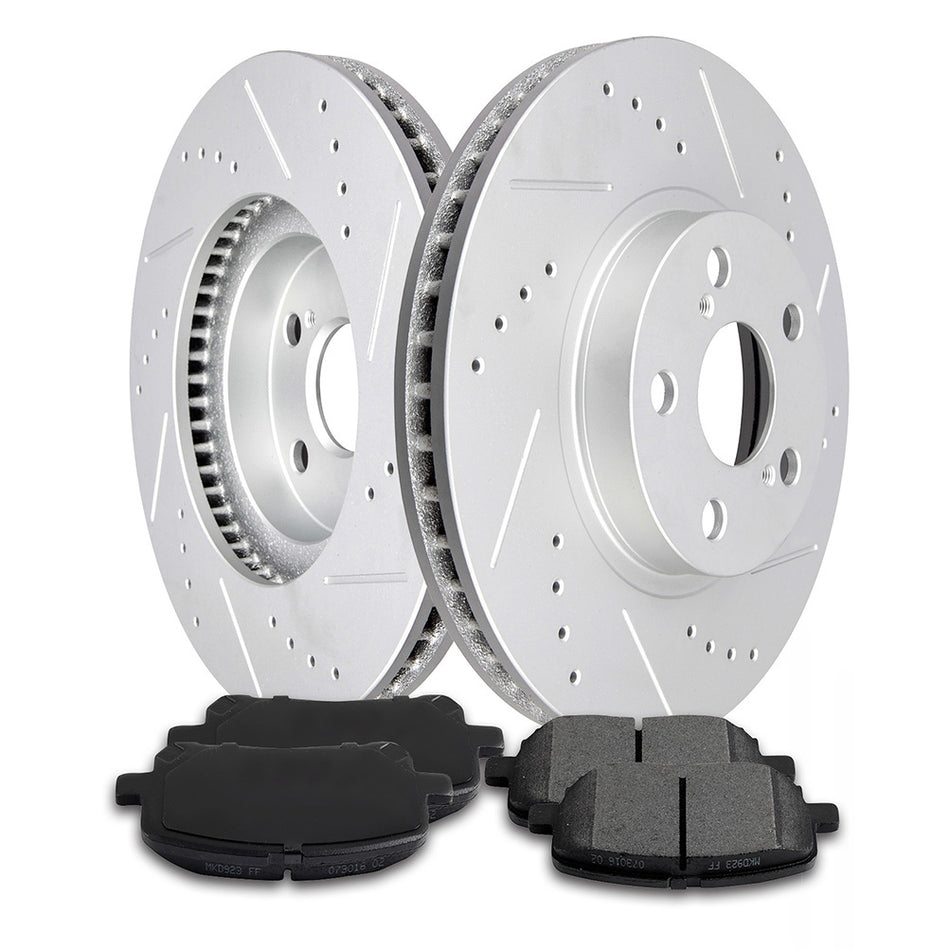 2002-2008 Mini Cooper Brake Rotor and Ceramic Pads Front 273.1 mm 6 Pcs