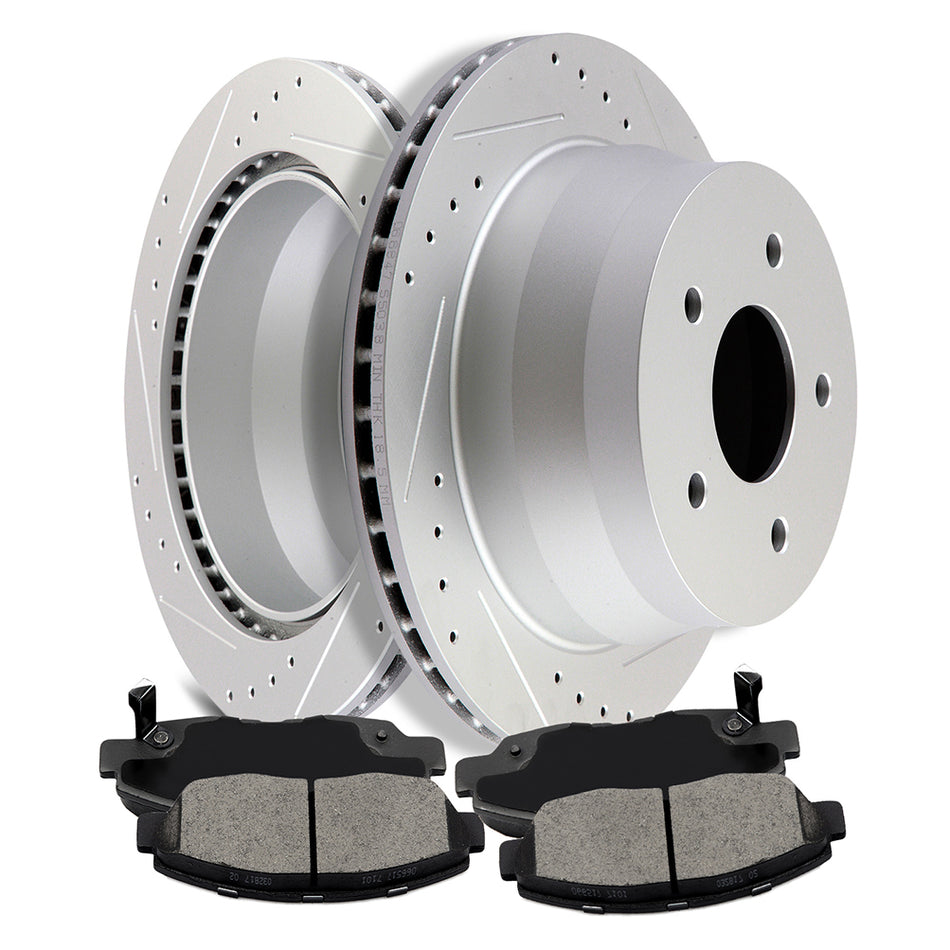 Brake Discs Rotors Ceramic Pads For 97-05 Chevrolet Blazer 98-04 Chevrolet S10 Rear 292.1 mm 6 Pcs