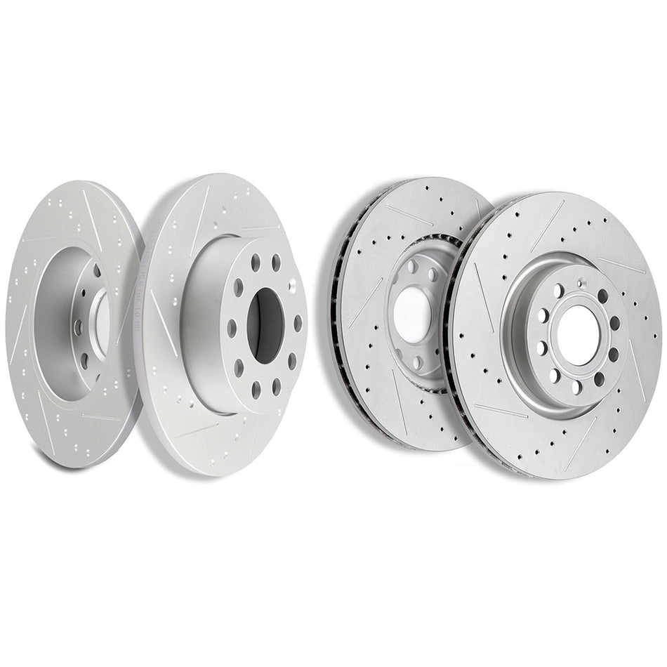 Brake Rotors 4Pcs For 2009 Audi A3 09-10 Volkswagen Jetta Front and Rear