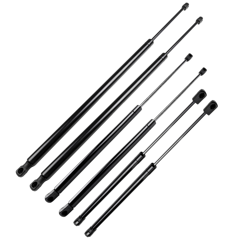2011-2013 Jeep Grand Cherokee Hood Window Tailgate Lift Supports Struts 6Pcs