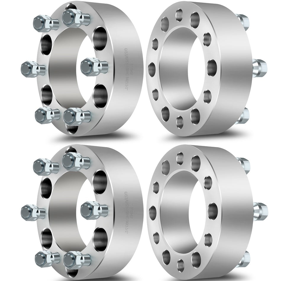 4Pcs 2 Inch 6X5.5 6 Lug Wheel Spacers For 88-99 Chevrolet K1500 88-00 Chevrolet K2500