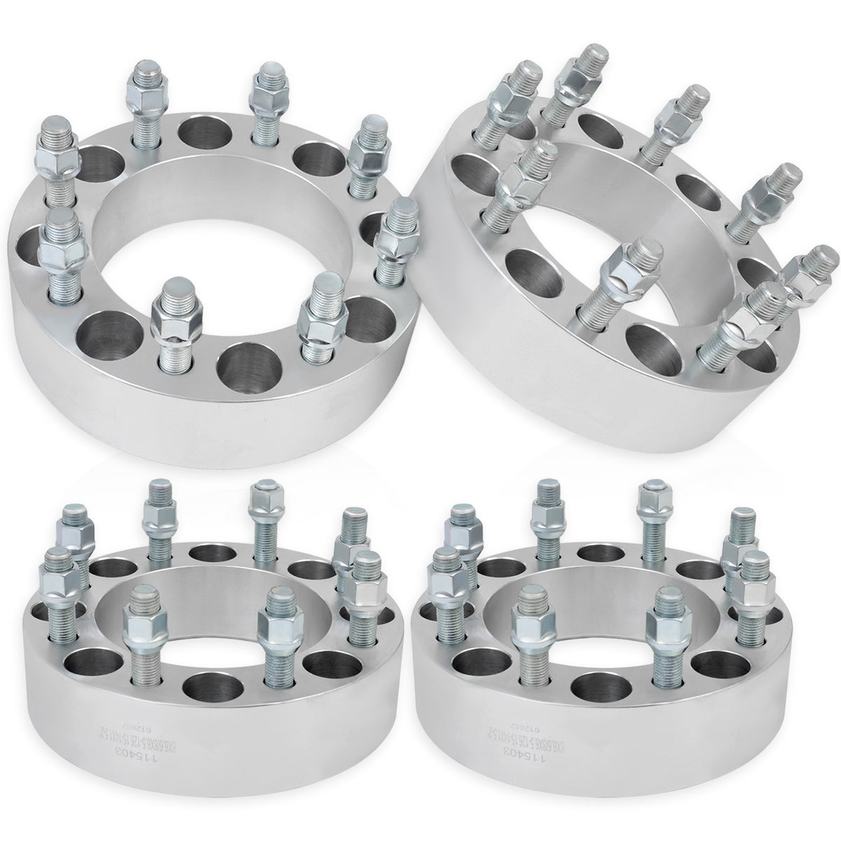 4Pcs 2 inch Thick 8x6.5 14x1.5 Wheel Spacers For 07-10 Chevrolet Silverado 3500 HD 13-14 Nissan NV1500 Only for Auto