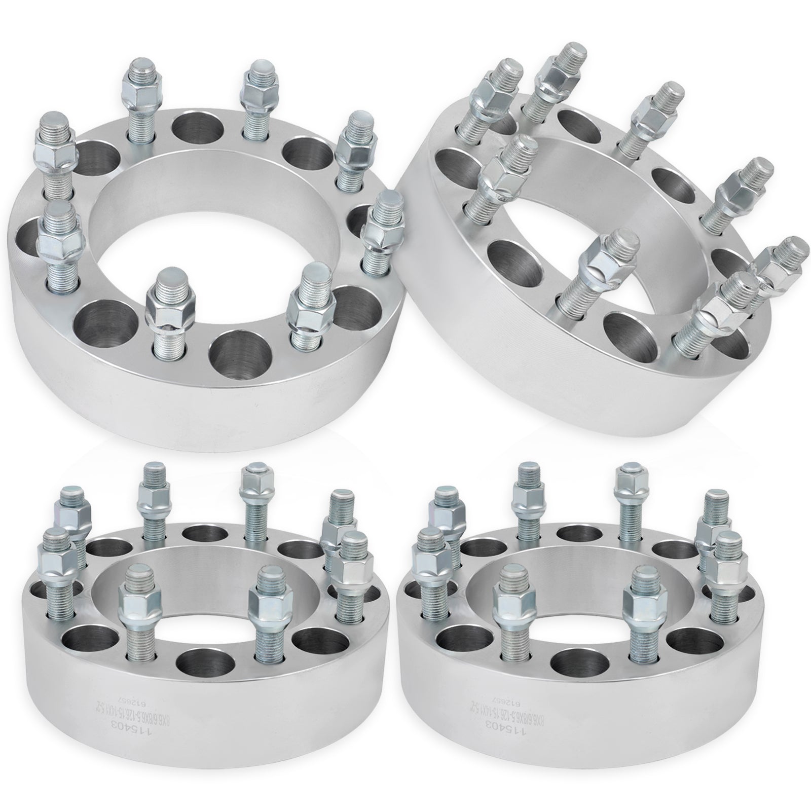 4Pcs 2 inch Thick 8x6.5 14x1.5 Wheel Spacers For 07-10 Chevrolet Silverado 3500 HD 13-14 Nissan NV1500 Only for Auto