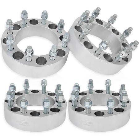 4Pcs 2 inch Thick 8x6.5 14x1.5 Wheel Spacers For 07-10 Chevrolet Silverado 3500 HD 13-14 Nissan NV1500 Only for Auto