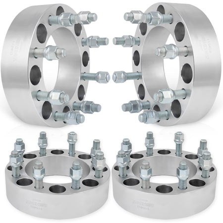 4Pcs 2 inch Thick 8x6.5 14x1.5 Wheel Spacers For 07-10 Chevrolet Silverado 3500 HD 13-14 Nissan NV1500 Only for Auto
