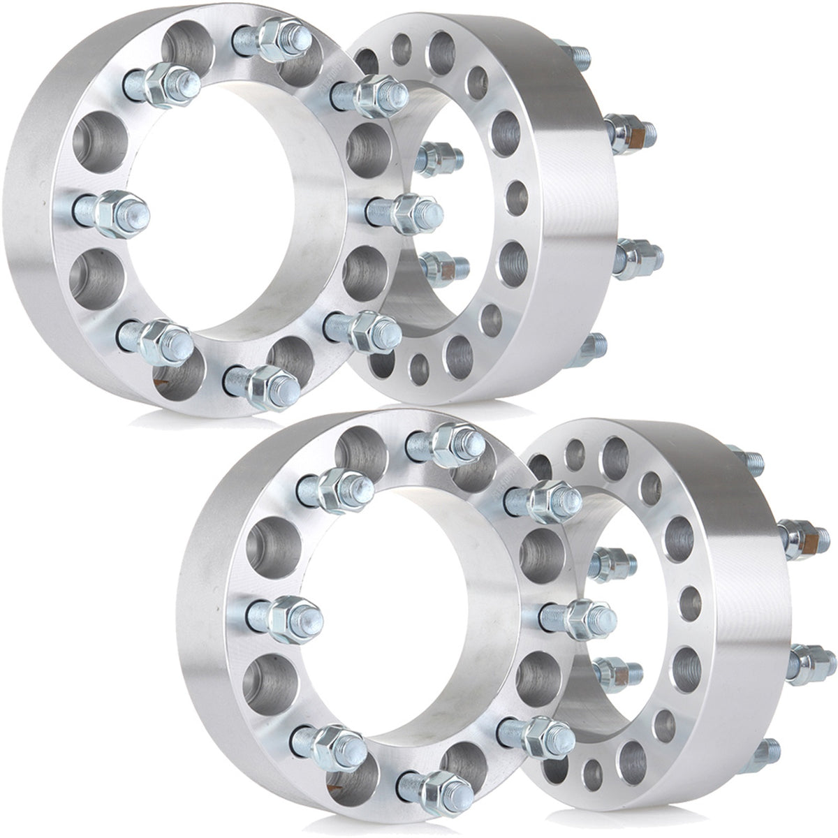 4Pcs 2 inch Thick 8x6.5 14x1.5 Wheel Spacers For 07-10 Chevrolet Silverado 3500 HD 13-14 Nissan NV1500 Only for Auto
