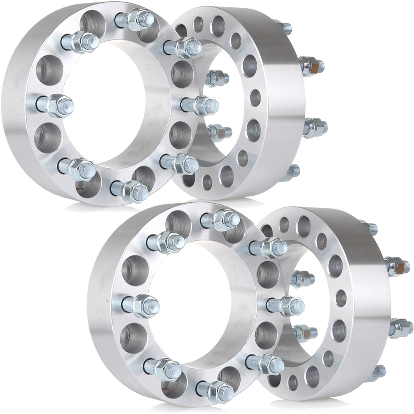 4Pcs 2 inch Thick 8x6.5 14x1.5 Wheel Spacers For 07-10 Chevrolet Silverado 3500 HD 13-14 Nissan NV1500 Only for Auto