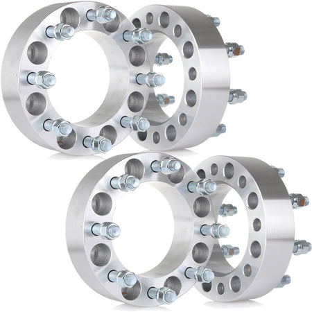 4Pcs 2 inch Thick 8x6.5 14x1.5 Wheel Spacers For 07-10 Chevrolet Silverado 3500 HD 13-14 Nissan NV1500 Only for Auto
