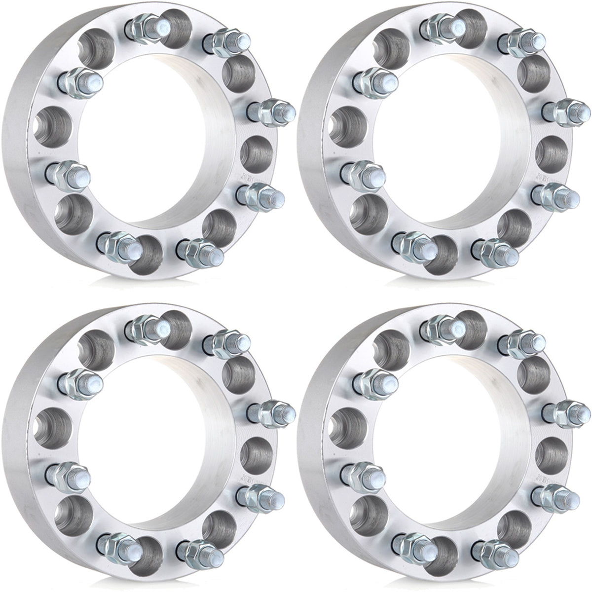 4Pcs 2 inch Thick 8x6.5 14x1.5 Wheel Spacers For 07-10 Chevrolet Silverado 3500 HD 13-14 Nissan NV1500 Only for Auto