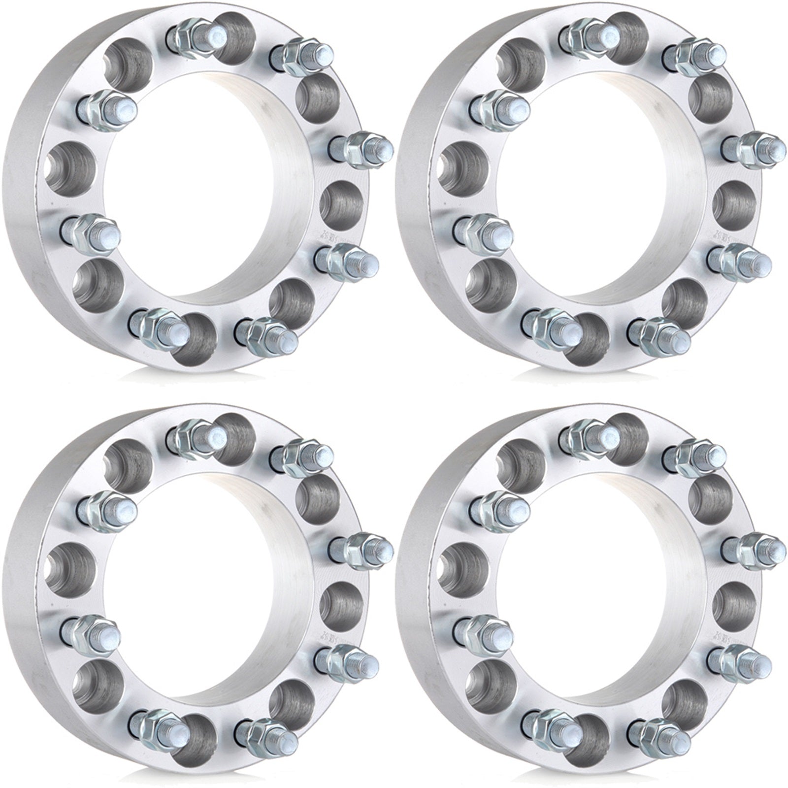 4Pcs 2 inch Thick 8x6.5 14x1.5 Wheel Spacers For 07-10 Chevrolet Silverado 3500 HD 13-14 Nissan NV1500 Only for Auto