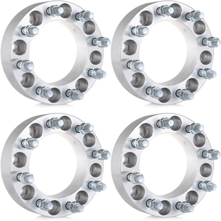 4Pcs 2 inch Thick 8x6.5 14x1.5 Wheel Spacers For 07-10 Chevrolet Silverado 3500 HD 13-14 Nissan NV1500 Only for Auto