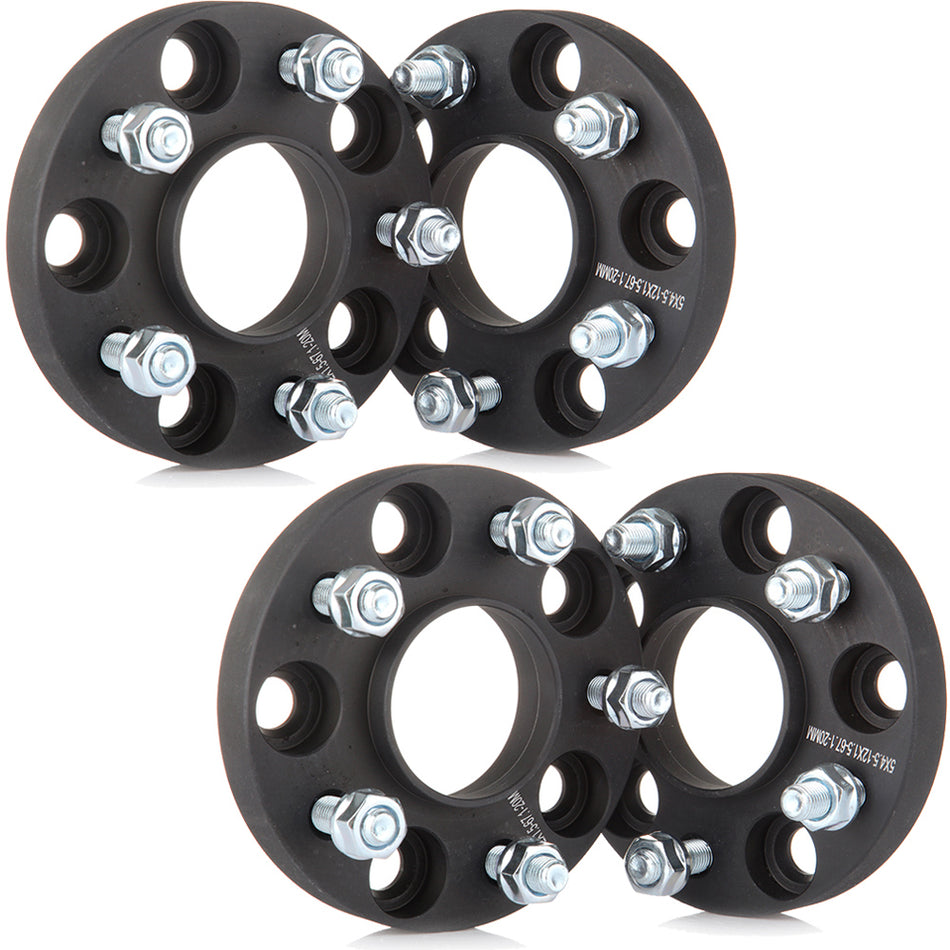 4Pcs 20mm Thick 5x114.3 Hubcentric Black Wheel Spacers Fits 03-05 Dodge Stratus 20-22 Genesis G70