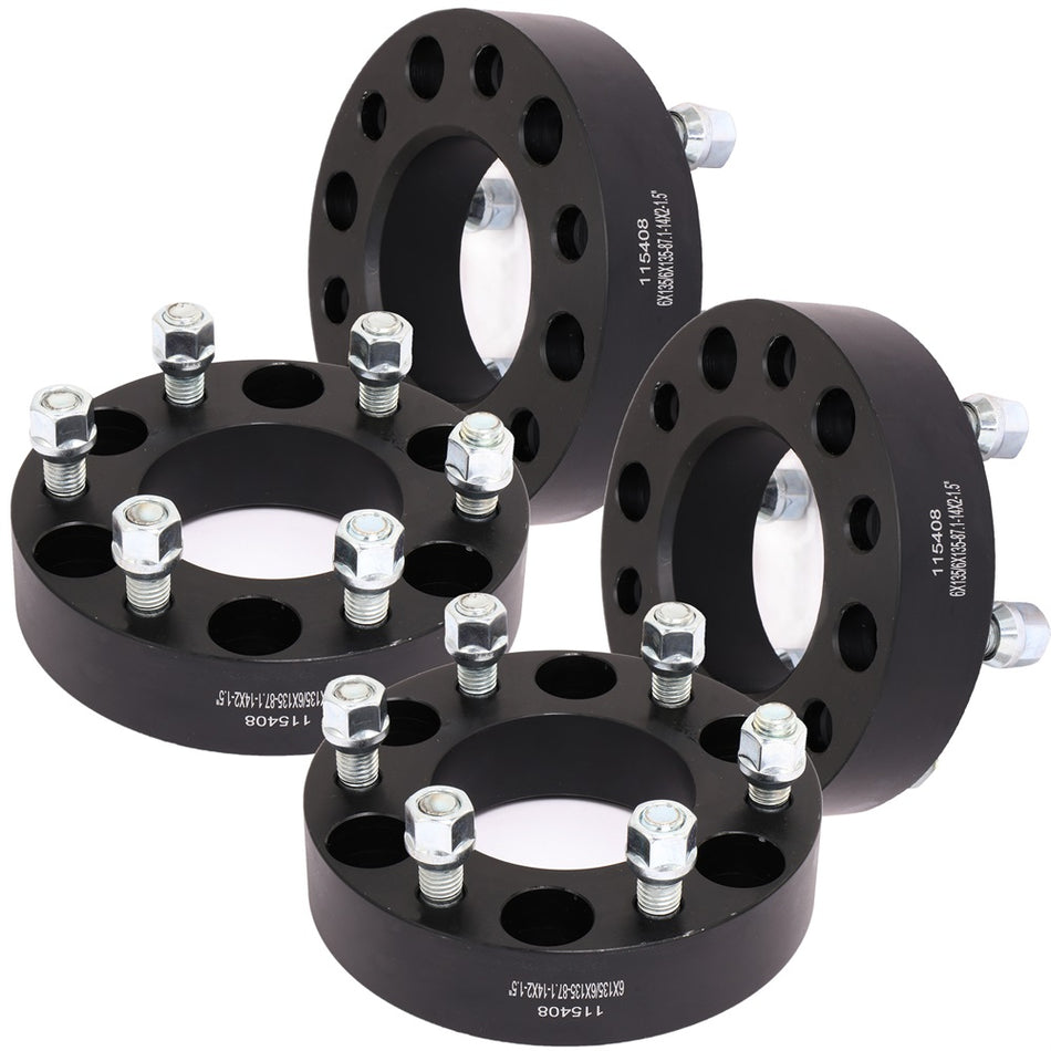 4Pcs 6x135 to 6x135 6 Lug 14x2 Wheel Spacers For 03-13 Ford Expedition 06-08 Lincoln Mark LT